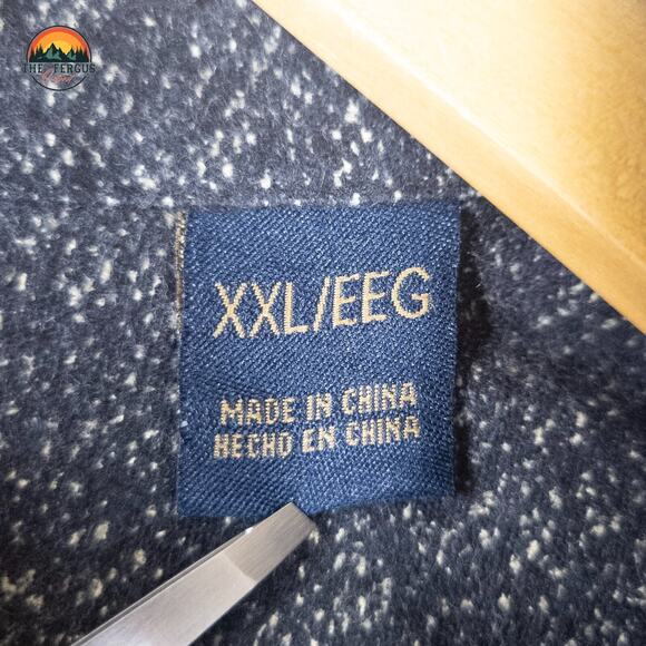 Freedom Foundry Button-Up Shacket Shirt Gray Heavy Flannel Speckled Men's Sz 2XL - Picture 7 of 10